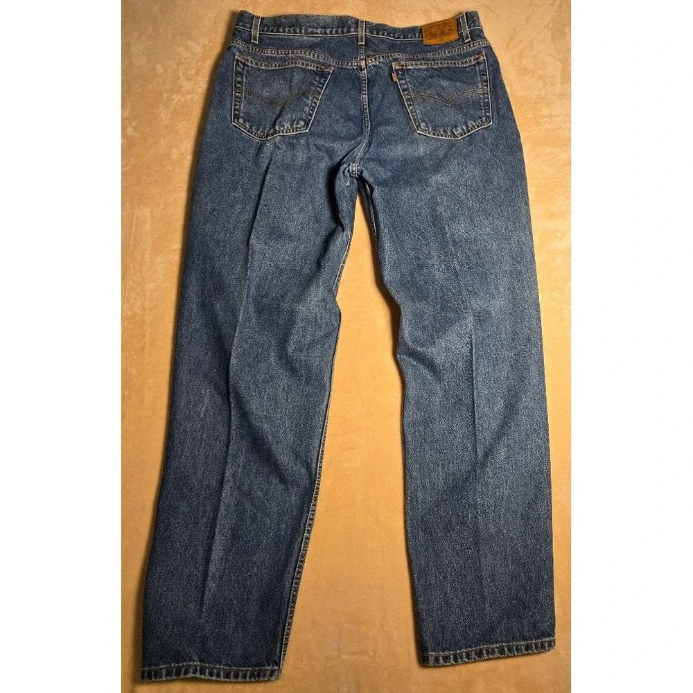 Levis 545 Loose Fit Jeans Mens 42x34 Blue Denim Straight Leg Vntg Y2K  952‎